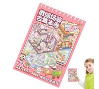 Sticker Book, Reusable Miniature Scene Stickers, House Scene Stickers - Miniature 3d Sticker Collection - Make Your Own Room Three Dimensional Visual Effect for Phone Case & Tablet