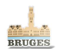 Sticker BRUGES Adesivo Parete Souvenir Decal Laptop Murale Casco Auto Moto