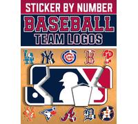 Sticker by Number Baseball Team Logos: Creative Sticker Painting Book Featuring 30 Major Play Ball Teams Designs with Fun Facts for Kids and Adults | Perfect Sports Gift for Boys Ages 8-12