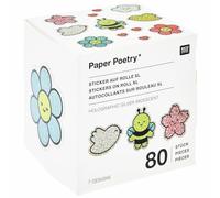 Sticker Chingu, Blumen FSC MIX, 80 Stk/Rolle, holografisch