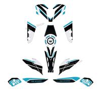 Sticker Decal Per Serbatoio Moto 3D MT-07 Kit Ice Storm Laterale