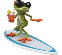 Sticker Funny Rana I 10 x 10 cm I Adesivo con Rana per laptop valigia scooter motorino bagno parete della doccia come autoadesivo auto I divertente impermeabile I kfz_010