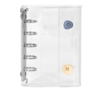Sticker Heft - Wiederverwendbares Sticker Aufbewahrungsbuch | Ästhetisches Notizbuch - PVC Transparent 9.5x12.5cm M5 5-Ringe Leichtgewicht 65g für Scrapbook Journaling Reisen Schule Zuhause