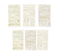 Sticker In PVC Metallico Con Numero 3D Oro Glitterato Per Album Di Diario