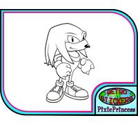 Sticker In Vinile da Parete Knuckles Sega Sonic, Per Laptop Tablet Auto