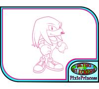 Sticker In Vinile da Parete Knuckles Sega Sonic, Per Laptop Tablet Auto