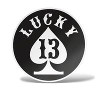 Sticker LUCKY 13 JDM DUB Tuning Drift Adesivo Murale Decal Auto Moto Casco Bike