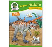 Sticker-Malbuch Dinosaurier: 40 Sticker zum Gestalten von Bildern, Brotdosen & Co.