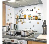 Sticker Muro Cucina PVC 30x60cm Arte Murale DIY | Materiale PVC per premium, da applicare, rimuovibile danni, per ideale per cucina, design fai-da-te