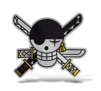 Sticker Olografico Fluo ONE PIECE Adesivo Decal Moto Casco Army Murale Pirata