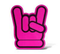 Sticker Olografico Fluo SHOCKER ROCK HAND CORNA Adesivo Decal Auto Moto Murale