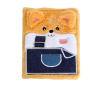 Sticker Organizer Binder, A5 Plush Dog Diary, 30 Sheets with Animal Holder Design, Scrapbooking Aid for School Office Travel, Stationery Accessories, Binder for Collection Home Classroom Holiday