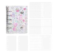 Sticker Organizer Binder - Clear PVC Refillable, Sticker Storage Album, For Study Note Hand-Drawn Cards Girls Students Kids Teens Travel School Dorm Bedroom