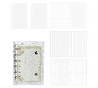 Sticker Organizer Binder - Clear PVC Refillable, Sticker Storage Album, For Study Note Hand-Drawn Cards Girls Students Kids Teens Travel School Dorm Bedroom