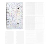 Sticker Organizer Binder - Clear PVC Refillable, Sticker Storage Album, For Study Note Hand-Drawn Cards Girls Students Kids Teens Travel School Dorm Bedroom