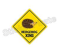 Sticker Pirate Hedgehog Crossing Funny Metal Novelty Sign Aluminum