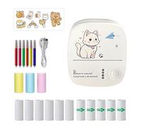 Sticker Printer, Portable Wireless Thermal Label Machine with 14 Rolls 590g | Sticker Maker Machine with 14 Rolls Paper for Journal Memo Photo Office Home School Travel