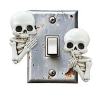 Sticker Prise Électrique Halloween - Autocollant Mural Priise Halloween | Autocollant Décor Squelette Prrrise | 2 Pièces Décor Squelette Pour Cuisine Salle De Bain Salon Fêtes Prises Électriques