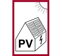 Sticker PV con Simbolismo, per impianti solari 150 X 100 mm