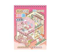 Sticker Room Scene - Scene adesive per bambini | Nastro decorativo in miniatura fai da te giocattolo scuola viaggio diario campeggio adulti artigianato