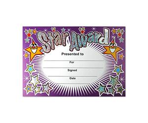 Sticker Solutions DMC10014 Star Award scintillante certificato, 20 Pezzi