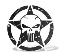 Sticker STELLA MILITARE ARMY TESCHIO SKULL Adesivo Decal Casco Auto Moto Camper