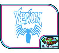 Sticker Vinile Logo Venom Marvel L Per Laptop Auto Bike Parete Finestra Poster