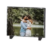 StickerLab - Stampa foto Personalizzata su Pietra - Made in Italy - Ideale come oggetto d'arredo per casa, Regalo di Coppia, Anniversario San Valentino - Contiene supporto da Tavolo