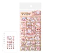 Stickers 3D | Distinctive Cartoon Animal Decor | Felt Cute Stickers Phone Decorations, Versatile Decor Solution For Home Classroom Crafts Diary Planner Journal Phone Student Kids Birthday Party Favors