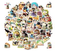 Stickers, 50 adesivi per animali, decorazioni per bambini, accessori decorativi per laptop, gatto a tema, decorazioni per bottiglie, decorazioni per album e album d'arte