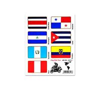 Stickers Adesivi Bandiere, Flag Ride Tour America 1 per Bauletti Moto, 16 x 13.5 cm