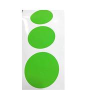 Stickers Adesivi - Bollini segnaposto - calpestabili antiscivolo, delimitazione aree, indicatori di direzione, segnalazione percorso, direction markers, emergenza sanitaria (150pz - 5x5cm) (Verde)