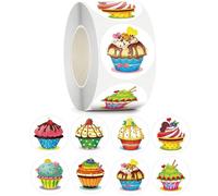 Stickers Bambini Rotolo, 500 Pezzi Adesivi Impermeabili Etichette Adesive Rotonde, 8 Modelli Stickers Motivazionali Rotondi, Adesivi Autoadesivi per Scrapbooking Regali Artigianato Buste Caramelle