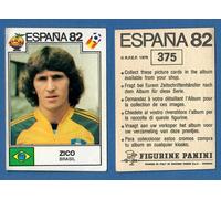 STICKERS CALCIATORI PANINI ESPANA 82 - NUOVA/NEW N.375 ZICO - BRASIL