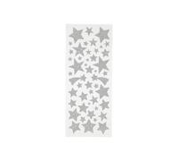 Stickers glitterati - Stelle argentate - 110 pcs - Colore argento - Per adulti - Mixte