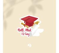 Stickers per bomboniere personalizzati con nome e data laurea - Set di 50 o 100 adesivi chiudibusta "laurea cappello rosso" (100)