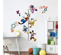 Stickers repositionnables et toise - Mickey, Minnie, Donald et Pluto - Disney - 89 cm x 18 cm