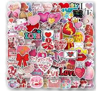 Stickers San Valentino, 100 Pezzi Decorativi Adesive Valentino, Etichette Adesive Valentino, Adesivi per Scrapbooking Amore, Vinyl Stickers, Decorazioni per Bottiglie e Buste (A)