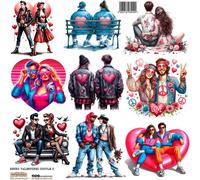 STICKERS ScrapLove Decor Stickers - Retro Valentines Couple 2 - coppie di innamorati