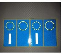 StickersLab - Adesivi per Targa Italiana Kit da 4 Pezzi RIFRANGENTI Ultra Resistente