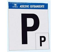StickersLab - Contrassegno Adesivo in vinile Rifrangente "P" Principiante, Set di 2 a norma DPR
