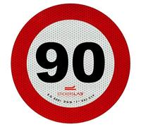 StickersLab - CONTRASSEGNO Disco Limite velocità Adesivo RETROIRIFLETTENTE OMOLOGATI in Classe 2 (90 km/h)