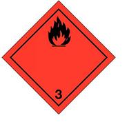 StickersLab - Etichetta AUTOADESIVA O Supporto Alluminio A.D.R Classe 3 "LIQUIDI INFIAMMABILI 300X300MM (PVC Adesivo + Piastra in Alluminio)