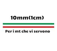 StickersLAb - Fascia banda adesiva Tricolore bandiera Italia a strisce in 5 misure (1cm, Lunghezza - 1 metro)