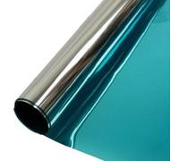 StickersLab - PELLICOLA EFFETTO SPECCHIATO PER FINESTRE E VETRATE COLORE ARGENTO/BLUE (76cm x 300cm)