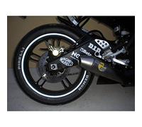 StickersLab - Strisce Moto adesive cerchi rifrangenti riflettenti marca 3M™ stripe for wheel 7mm x 6MT (Bianco)
