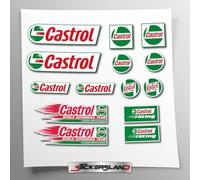 Stickersland®| Kit adesivi compatibile con Castro Sponsor tecnici moto auto | uso personale, privato e decorativo | adesivi per moto telaio carena | decals sticker Decalcomanie Aftermarket