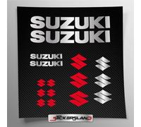 Stickersland® Kit adesivi compatibile con Suzuk Argento Metallizzato | Uso personale, privato e decorativo | adesivi per moto telaio carena | decals sticker Decalcomanie Aftermarket