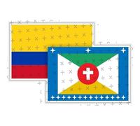StickersWorld - Coppia di adesivi in vinile, motivo: Arcipelago di San Andrés, Providencia e Santa Catalina Raizal Popolo Raizal e Combinazione Colombia, 125 mm