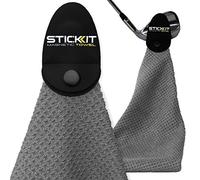 STICKIT Asciugamano magnetico in microfibra, 73,7 cm, tasche profonde a nido d'ape, magnete industriale, presa sicura su carrello e mazze, molto assorbente, ad asciugatura rapida, facile da pulire